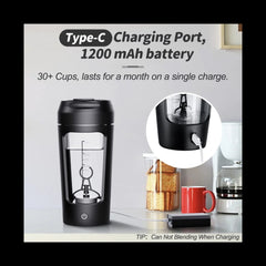 Electric Portable Whey Protein Shaker Bottle