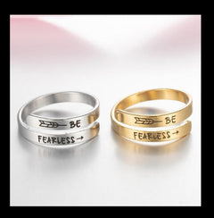 Retro Stainless Steel English Double Ring